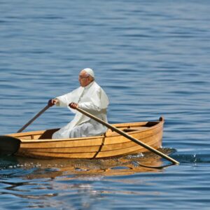 Pope on the river. Model. 430 x 145 cm.